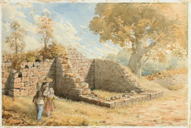Mur romain - Tourelle sur la ferme Blackcarts